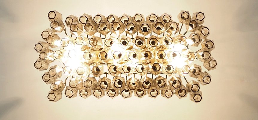 Murano Poliedri Chandelier by Carlo Scarpa with 84 Smoked Glasses, 1990s-FHZ-1824328