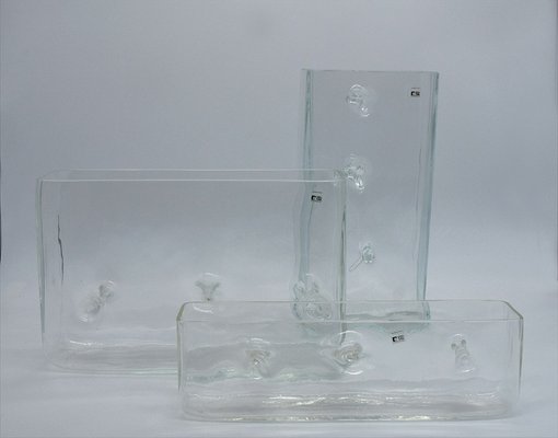 Murano Repetaj Vases by Renato Toso for Fratelli Toso, 1968, Set of 3-HS-1366555