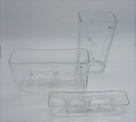 Murano Repetaj Vases by Renato Toso for Fratelli Toso, 1968, Set of 3-HS-1366555