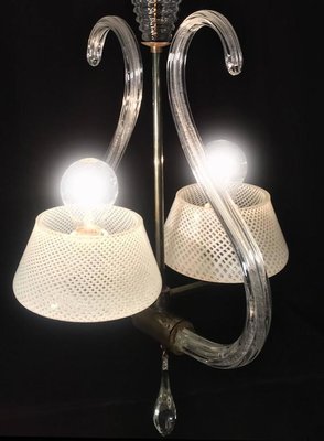 Murano Reticello Chandelier, 1940s-MBH-1032119