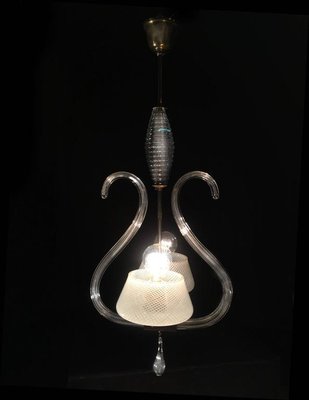 Murano Reticello Chandelier, 1940s-MBH-1032119