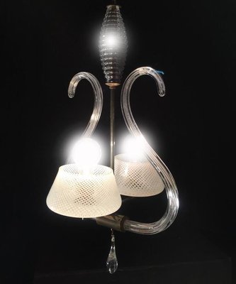 Murano Reticello Chandelier, 1940s-MBH-1032119