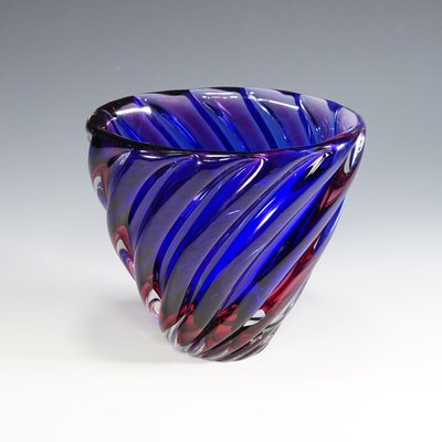 Murano Ribbed Submerged Vase by Archimede Seguso, 1950s-KJP-1149528