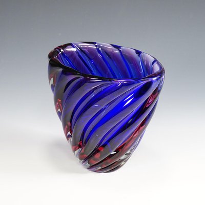 Murano Ribbed Submerged Vase by Archimede Seguso, 1950s-KJP-1149528