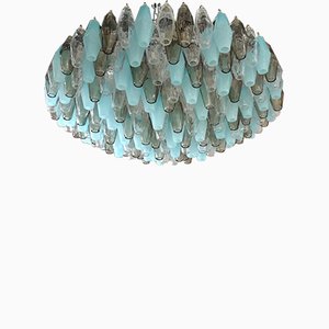 Murano Round Polychrome Polyhedra Chandelier from Venini, 1960s-UH-1034777