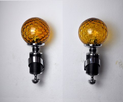 Murano Sconces from Mazzega, Italy, 1970s, Set of 2-EJE-1028460