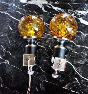 Murano Sconces from Mazzega, Italy, 1970s, Set of 2-EJE-1028460