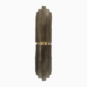 Murano Smoky Art Glass and Brass Wall Light, 2000-UH-2035735