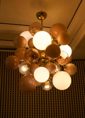 Murano Sputnik Pastel Pink Chandelier, 1970-UH-828449