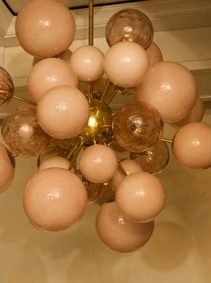 Murano Sputnik Pastel Pink Chandelier, 1970-UH-828449