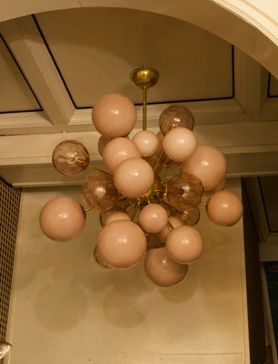 Murano Sputnik Pastel Pink Chandelier, 1970-UH-828449