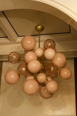 Murano Sputnik Pastel Pink Chandelier, 1970-UH-828449