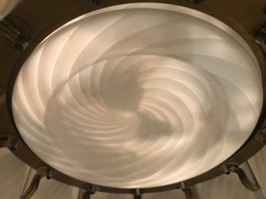 Murano Swirl Glass Chandelier by Paolo Venini for Murano, 1960s-JJC-558547