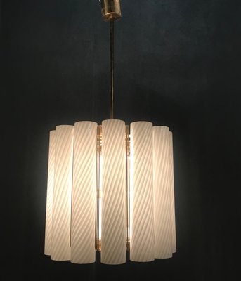 Murano Swirl Glass Chandelier by Paolo Venini for Murano, 1960s-JJC-558547