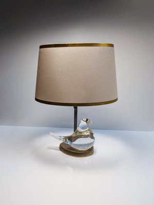 Murano Table Lamp Glass Dove, 1950s-VTK-2033969