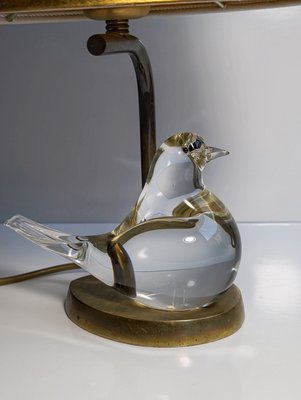 Murano Table Lamp Glass Dove, 1950s-VTK-2033969