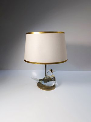 Murano Table Lamp Glass Dove, 1950s-VTK-2033969