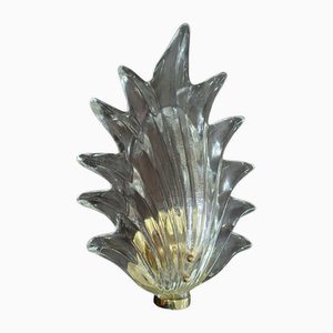 Murano Transparent Glass and Brass Wall Light, 1990-UH-1776231