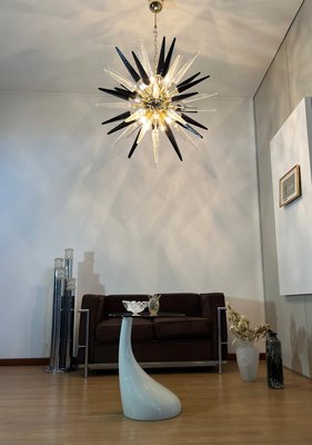 Murano Trasparent and Black Glass Sputnik Chandelier, 1990-FHZ-2023524