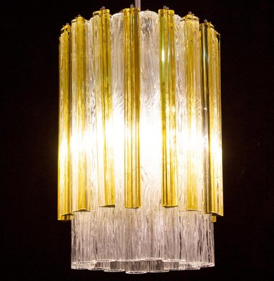 Murano, Tronchi and Gold Triedi Chandelier or Lantern from Venini, 1960s-MBH-1031876