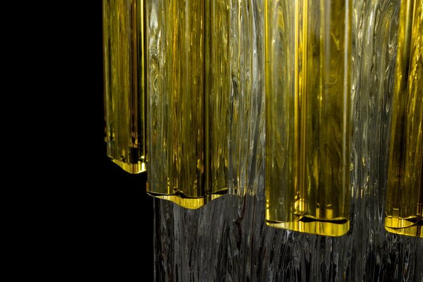 Murano, Tronchi and Gold Triedi Chandelier or Lantern from Venini, 1960s-MBH-1031876