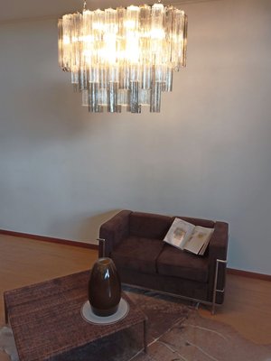 Murano Tube Chandelier with 62 Transparent and Smoked Glass, 1982-FHZ-695992