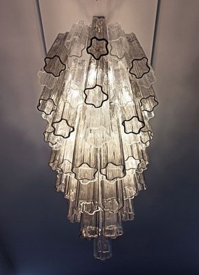 Murano Tube Chandelier with 62 Transparent and Smoked Glass, 1982-FHZ-695992