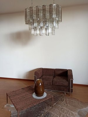 Murano Tube Chandelier with 62 Transparent and Smoked Glass, 1982-FHZ-695992