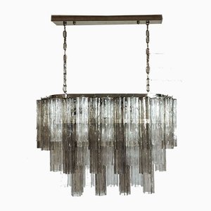 Murano Tube Chandelier with 62 Transparent and Smoked Glass, 1982-FHZ-695992