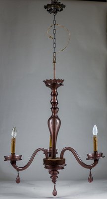 Murano Viola Glass Chandelier, Italy, 1940s-RAQ-1406871