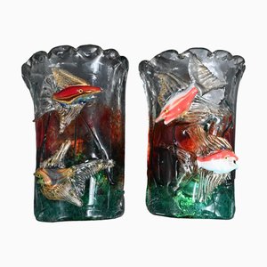 Murano Wall Lamp by Alfredo Barbini for Made Murano Glass, Set of 2-RIK-1770847