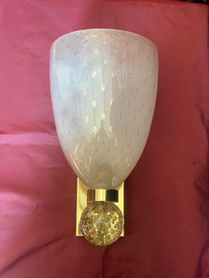 Murano Wall Lamps by Barovier & Toso, 1960s, Set of 2-OVO-1235365