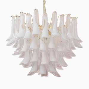 Murano White and Clear Glass Chandelier, 1990s-MPO-2019707