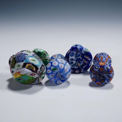 Murrine Vases attributed to Fratelli Toso, Murano, 1890s, Set of 5-KJP-1803455