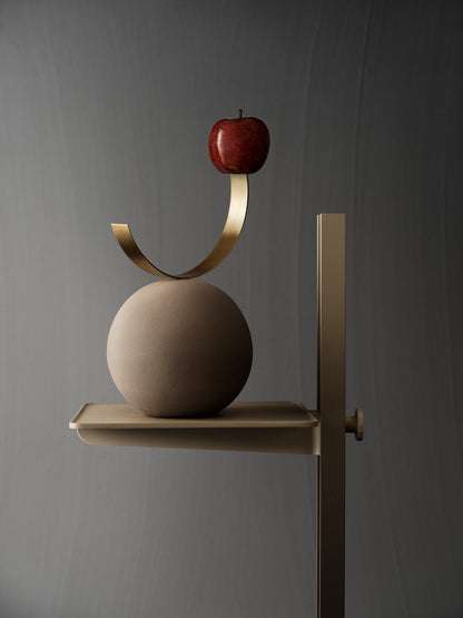 Museum side table, beige