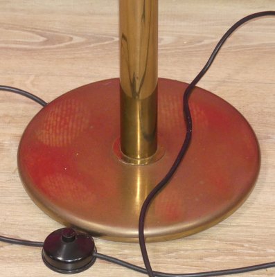 Mushroom Floor Lamp with Brown Shade Gold from Cosack Leuchten, 1970s-AFE-2031410