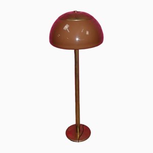 Mushroom Floor Lamp with Brown Shade Gold from Cosack Leuchten, 1970s-AFE-2031410