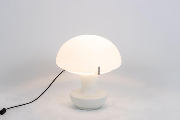 Mushroom Lamp in Opaline Glass, 1970s-CEJ-999324