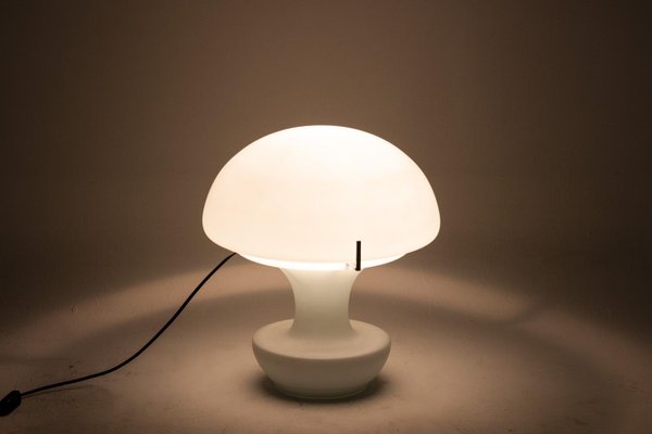 Mushroom Lamp in Opaline Glass, 1970s-CEJ-999324