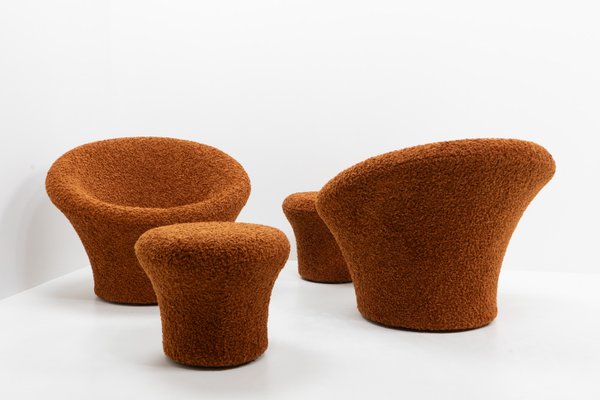 Mushroom Lounge Chair and Ottoman by Pierre Paulin for Artifort, 1990s, Set of 2-TJQ-1972659