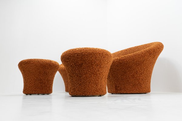 Mushroom Lounge Chair and Ottoman by Pierre Paulin for Artifort, 1990s, Set of 2-TJQ-1972659