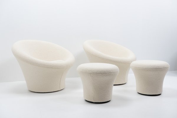 Mushroom Lounge Chair and Ottoman by Pierre Paulin for Artifort, 1990s, Set of 2-TJQ-1932257