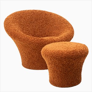 Mushroom Lounge Chair and Ottoman by Pierre Paulin for Artifort, 1990s, Set of 2-TJQ-1972659