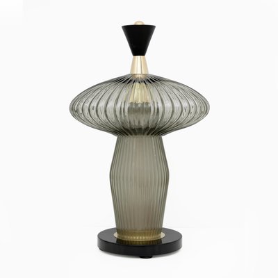 Mushroom-Shaped Table Lamps Murano Glass and Brass in Feng Shui style, Set of 2-FER-2035747