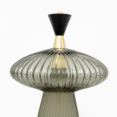 Mushroom-Shaped Table Lamps Murano Glass and Brass in Feng Shui style, Set of 2-FER-2035747