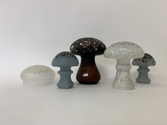 Mushrooms by Monica Backstrom for Kosta Boda, 1970s, Set of 5-BGP-733859