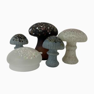 Mushrooms by Monica Backstrom for Kosta Boda, 1970s, Set of 5-BGP-733859