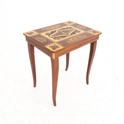 Music Box Wooden Coffee Table with Inlaid Top, 1950s-UPW-1736330