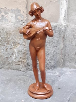 Musician Statue, 1800s, Terracotta-AKA-1794629