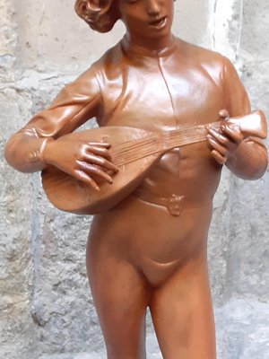 Musician Statue, 1800s, Terracotta-AKA-1794629